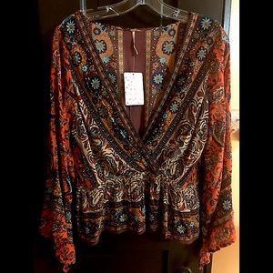 FREE PEOPLE Hippy Boho Top Brand New